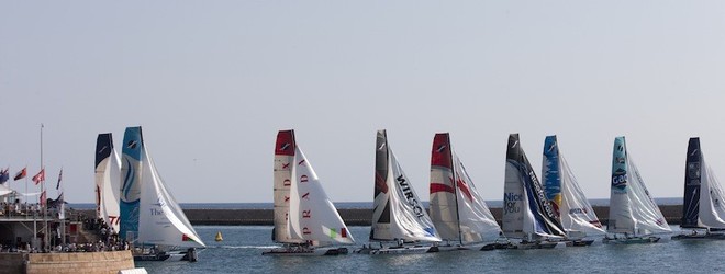 Fleet on the start line in Almeria - Extreme Sailing Series 2011 © Lloyd Images http://lloydimagesgallery.photoshelter.com/
